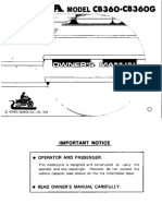 Honda CB360 Owners Manual