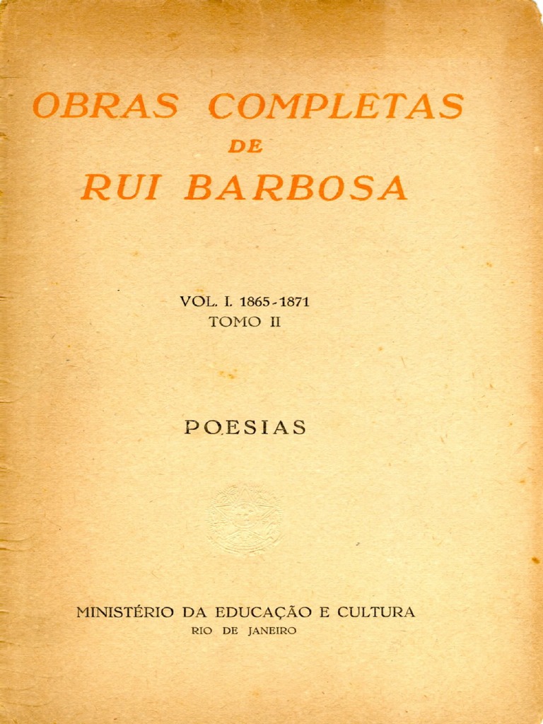 Obras Completas - Rui Barbosa - Vol. I.2 | PDF