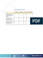 Tabla para Autoevaluacion Grabacion Video PDF