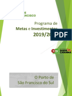 Programa de Metas e Investimentos do Porto de São Francisco do Sul 2019/2020