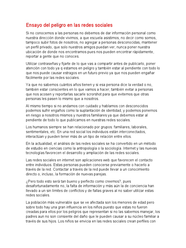 Riesgos de las redes sociales en niños | PDF | Servicio de redes ...