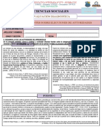 EVALUACIÓN DIAGNÓSTICA 3° y 4° - CIENCIAS SOCIALES