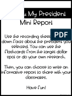 All My President: Mini Report