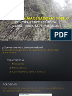 Características petrofísicas de rocas almacenadoras y sello