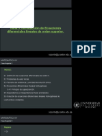 Tema 3. Introducción de Ecuaciones Diferenciales Lineales de Orden Superior