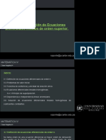 Tema 3. Introducción de Ecuaciones Diferenciales Lineales de Orden Superior