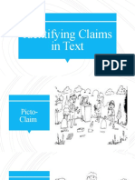 Identifying Claims in Text