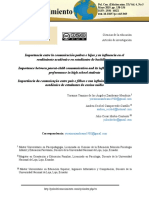 Ciencias de La Educación Artículo de Investigación Recepción: 22/01/2019 Aceptación: 29/03/2019 Publicación: 05/05/2019