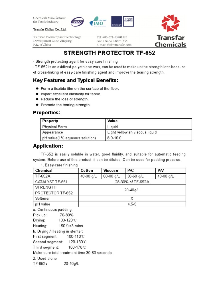 Tds Strength Protector Tf 652 Pdf Download Free Pdf Viscosity Safety
