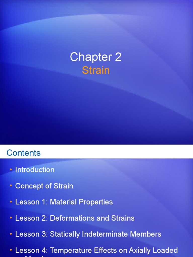 Strain and Deformation in Mechanics | PDF | Deformation (Engineering ...