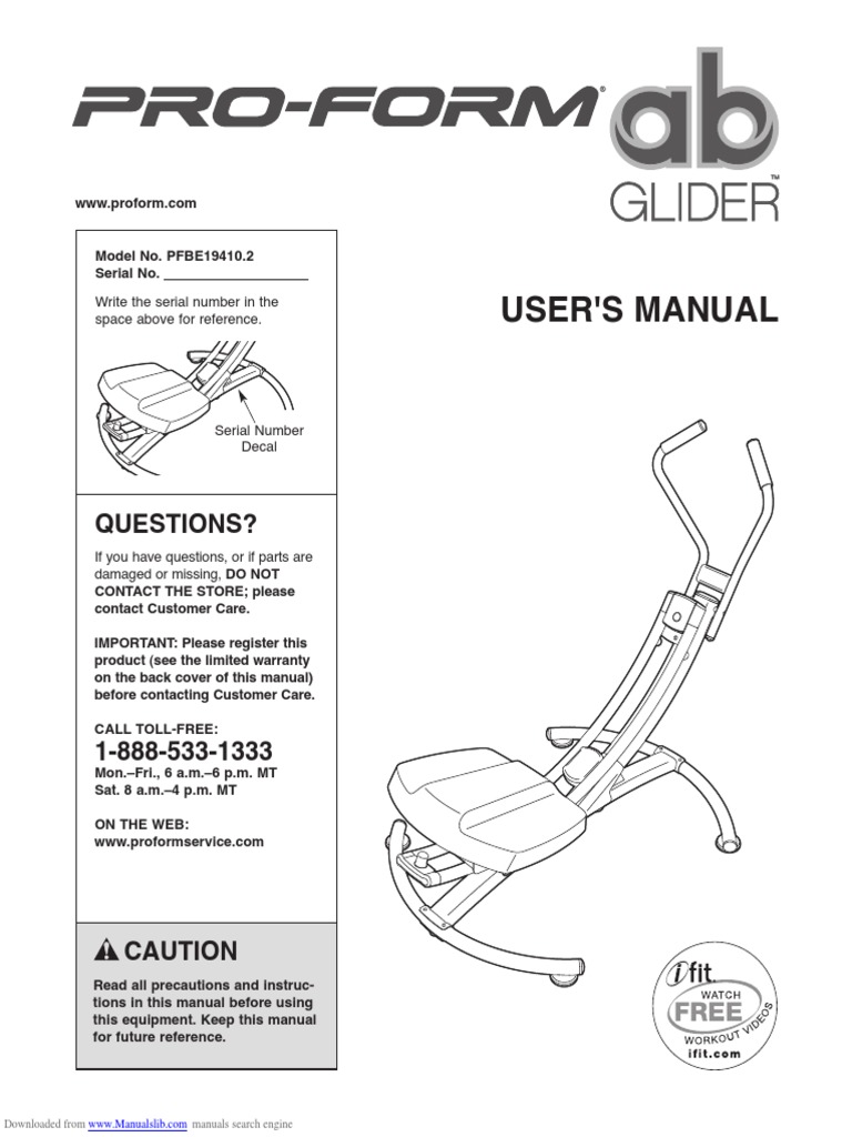 Ab Glider PDF Heart Rate Foot