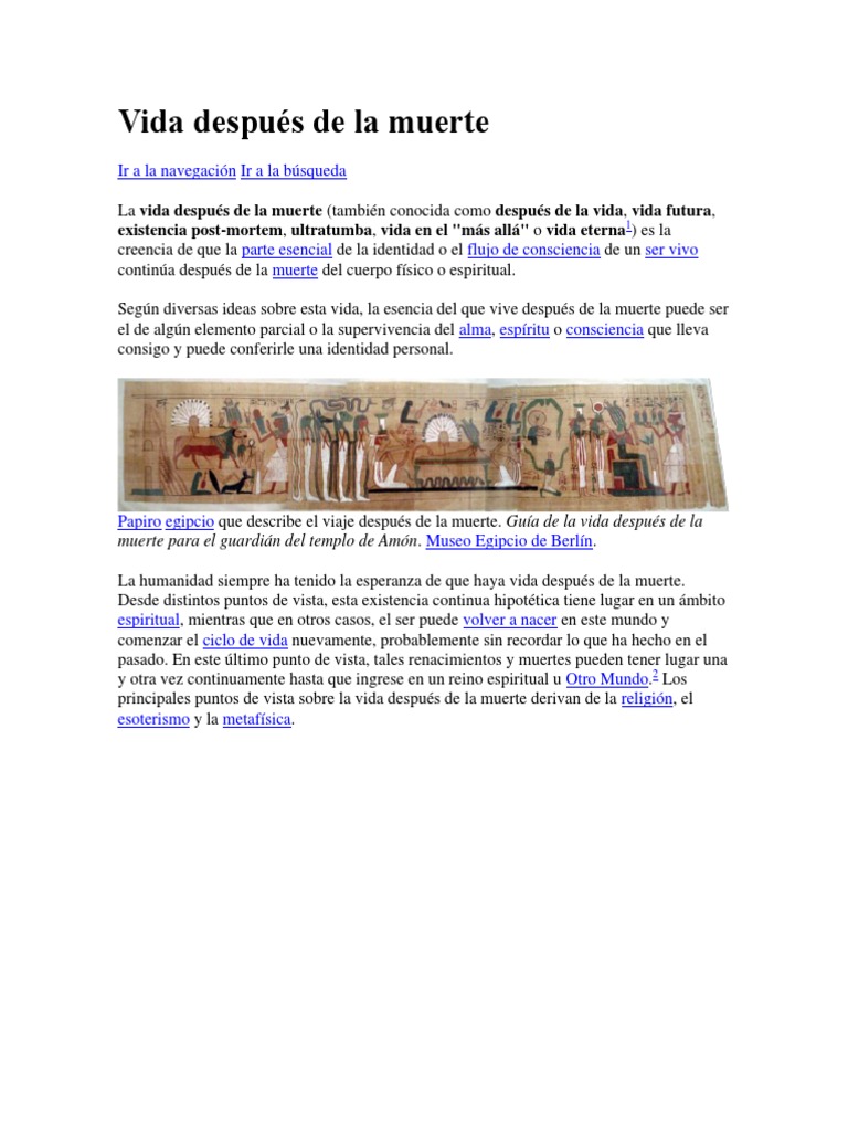 Creencias sobre la Vida Post-Mortem | PDF | Filosofía | Religión y ...