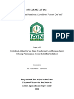 Revitalisasi Akhlak Qur'ani Dalam Transformasi Sosial Peranan Santri Terhadap Pembangunan Masyarakat Di Era Globalisasi