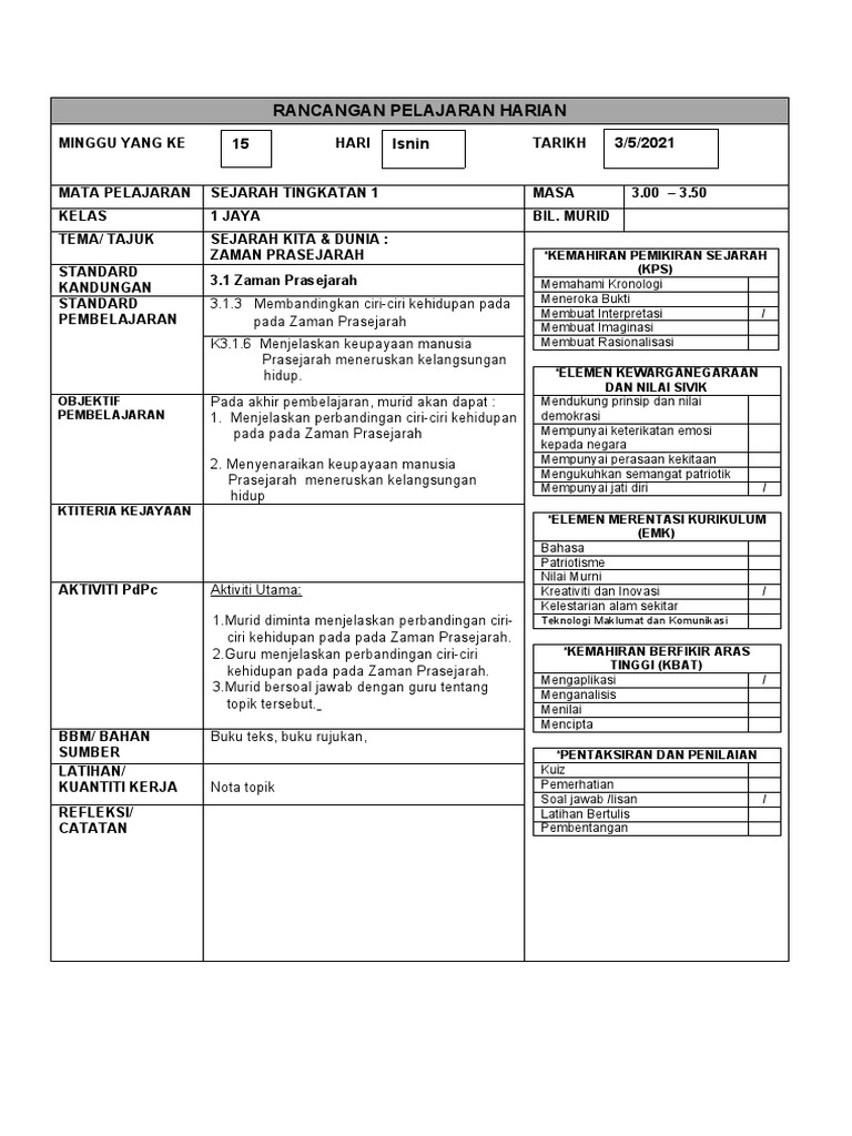 Contoh RPH | PDF