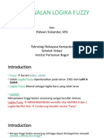 Pengenalan Logika Fuzzy: Ridwan Siskandar, Msi