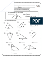 Finding The Area of A Triangle Worksheet