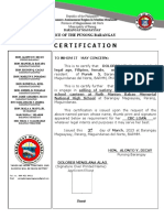 Certification For CBC Loan