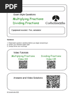 Multiplying and Dividing Fractions