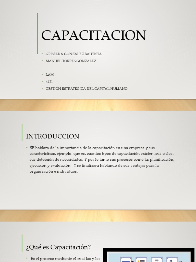 CAPACITACION Presentacion | PDF | Creación de capacidad | Business