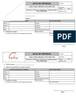 Acta de Entrega: Firma