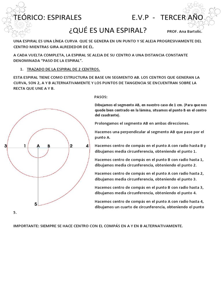 Construcción de Espirales Técnicas PDF Triángulo