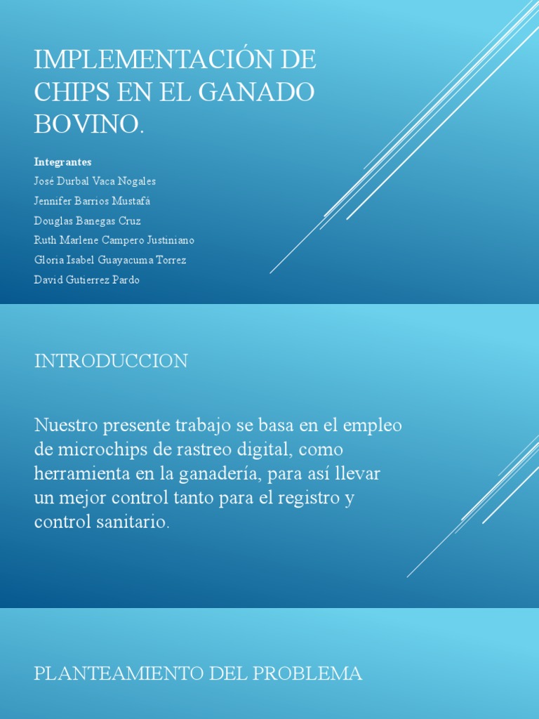 Implementación de Chips en El Ganado Bovino PDF Circuito integrado