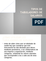 Tipos de Tabuladores de Salarios