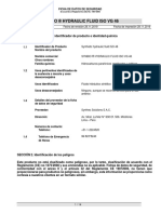 MSDS SYNBIO® HYDRAULIC FLUID 46 (ES) v1.0 PDF