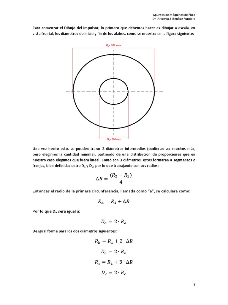 Trazado_de_Alabes | PDF | Tangente | Ángulo