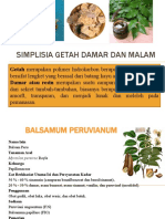 Simplisia Getah Damar Dan Malam