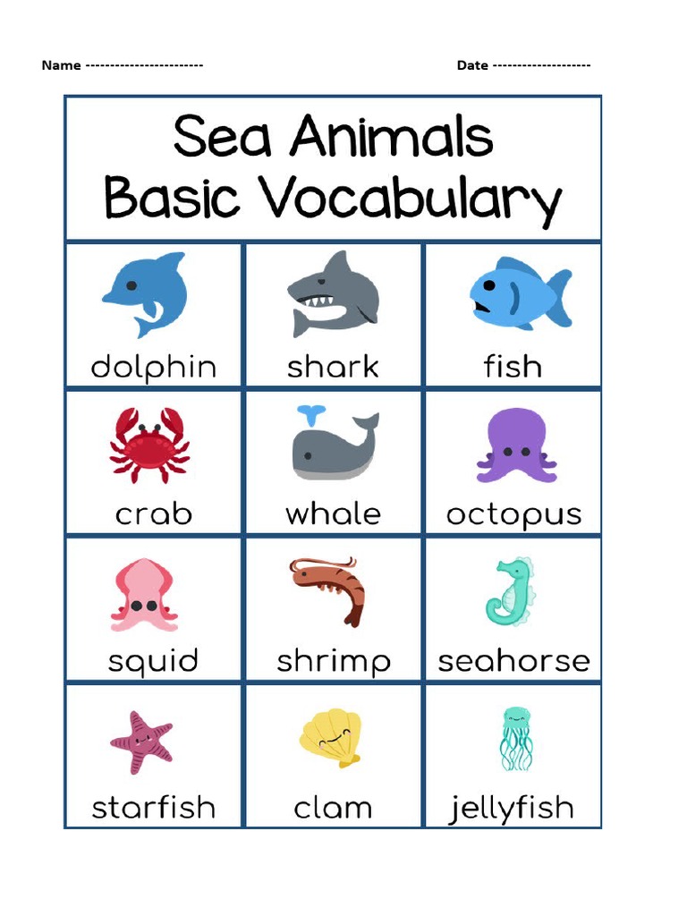 Sea Animals | PDF