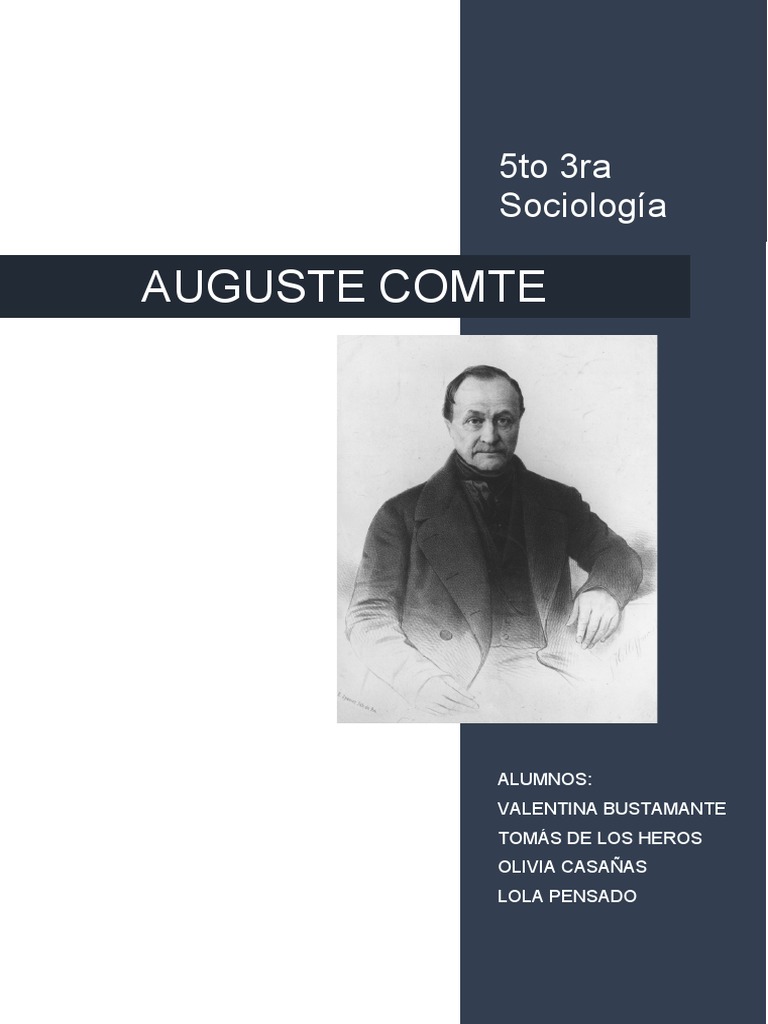 Biografía y legado de Auguste Comte | PDF | Positivismo | Metafísica