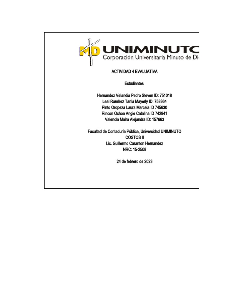 Informe de Costos para RAMIREZ SA | PDF | Inventario | Estado de resultados