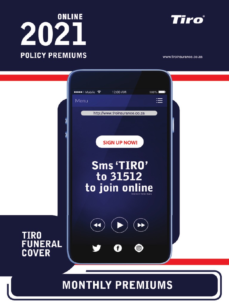 Tiro Funeral Solutions 2021 Premiums PDF PDF
