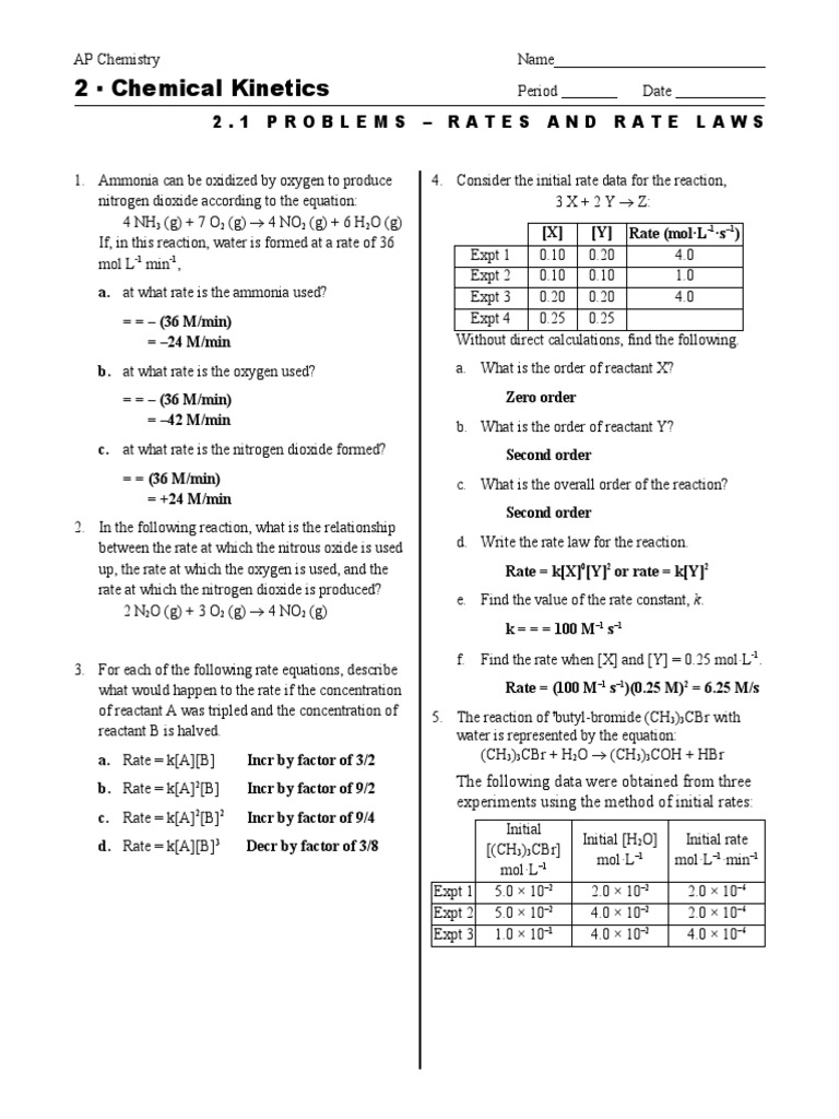 Ap Chem | PDF | Oxide | Reaction Rate Constant