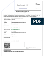 Permiso Temporal: Carabineros de Chile