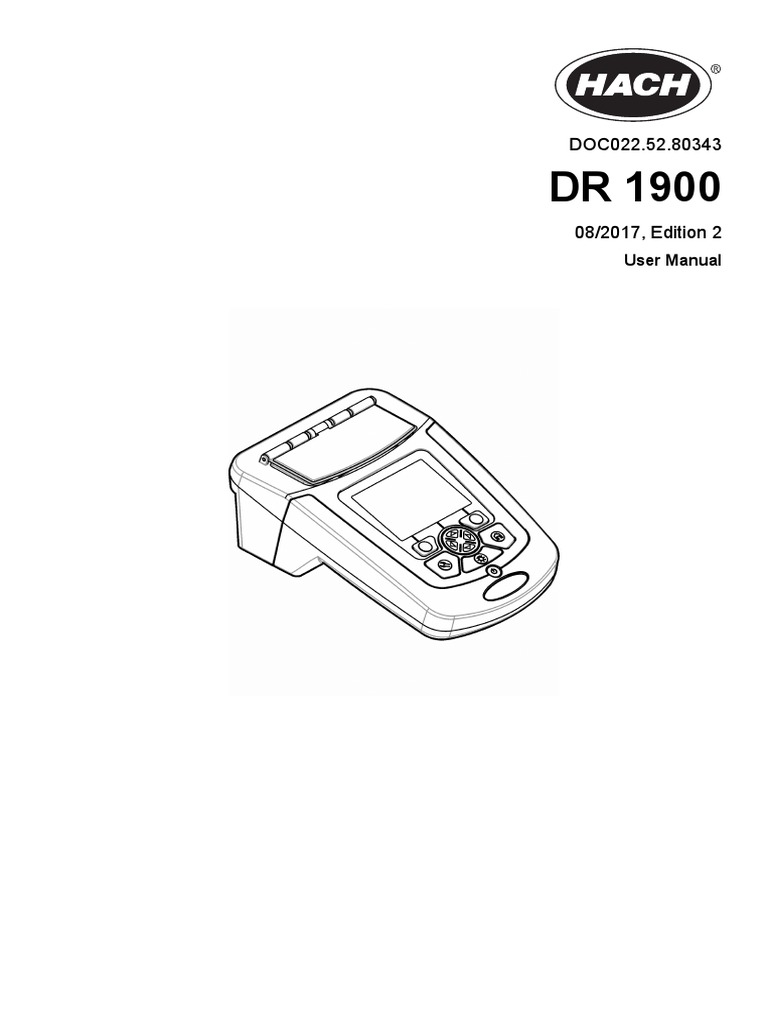 DR1900 User Manual PDF | PDF | Electromagnetic Interference | Absorbance