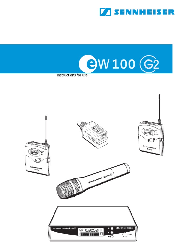 Wireless Receiver - Sennheiser EW100G2 Product Sheet | PDF | Electrical ...