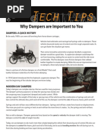 Kaz Tech Importance of Dampers