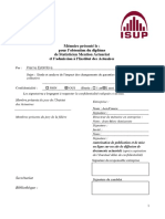 Etude Et Analyse de L'impact Des Changements de Garanties Dans Un Contrat de Santé PDF