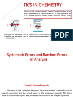 Week Systematic Errors and Random Errors in Analysis