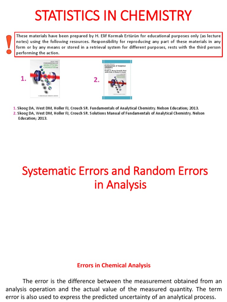 Week Systematic Errors and Random Errors in Analysis | PDF ...