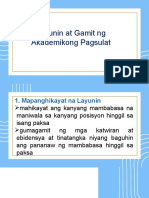 Layunin NG Akademikong Pagsulat