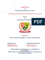 A Dissertation Work Submitted in Partial Fulfilment For The Award of
