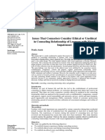 Issues That Counselors Consider Ethical or Unethical in Counseling Relationship of Learners With Visual Impairment PDF