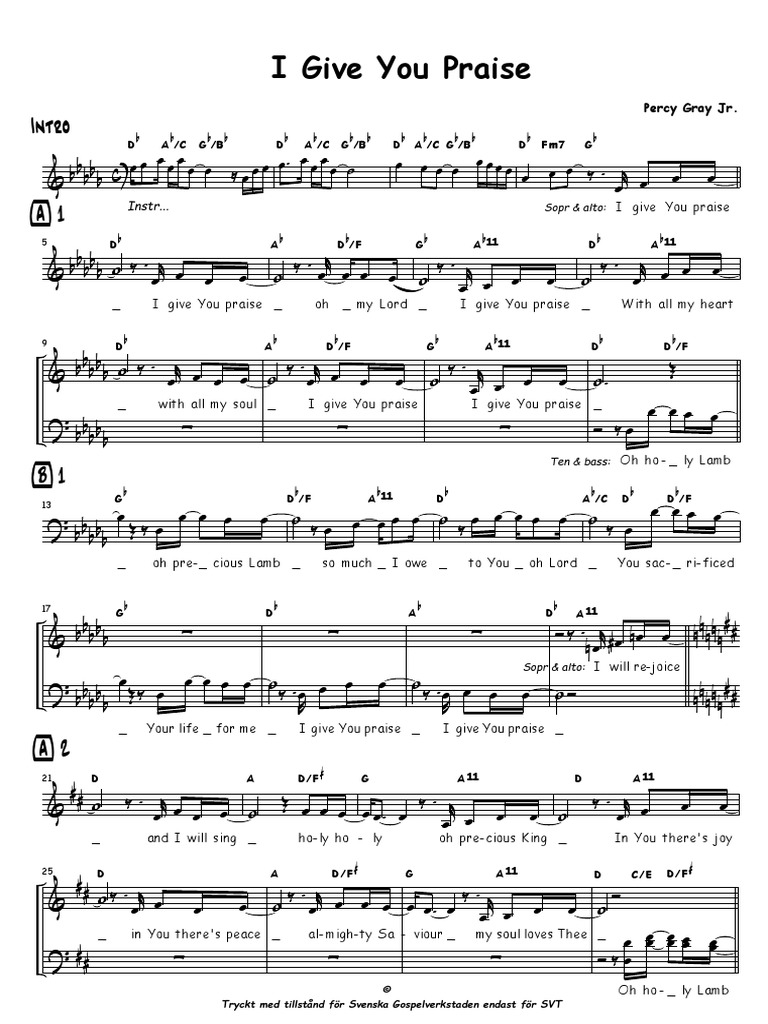 I Give You Praise PDF | PDF