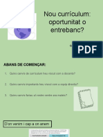 Nou Currículum Oportunitat o Entrebanc PDF