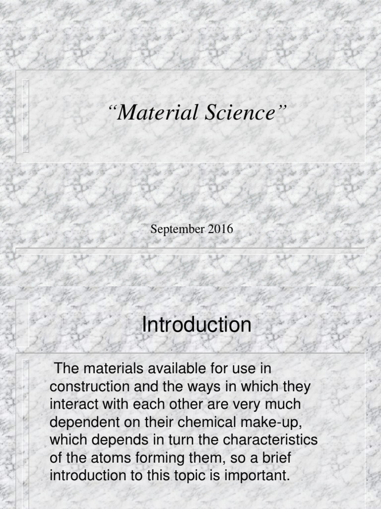 Lecture 1 Material Science PDF Chemical Bond Atoms