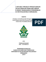 Hubungan Antara Tingkat Pengetahuan Mikrobiologi Dengan Perilaku Hidup Bersih Dan Sehat Mahasiswa Pendidikan Biologi Uin Walisongo Semarang