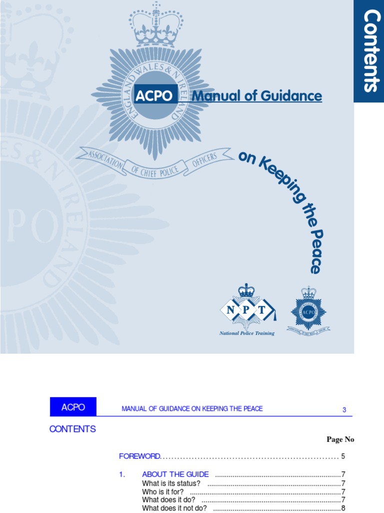 ACPO Guidance on Keeping the Peace | PDF | European Convention On Human ...